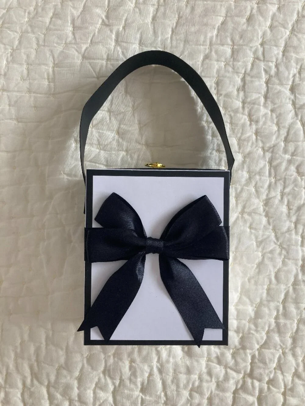 Walmart Empty Storage Gift Box with Handle and Decorative Bow